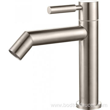 Single handle stainless steel kitchen faucet